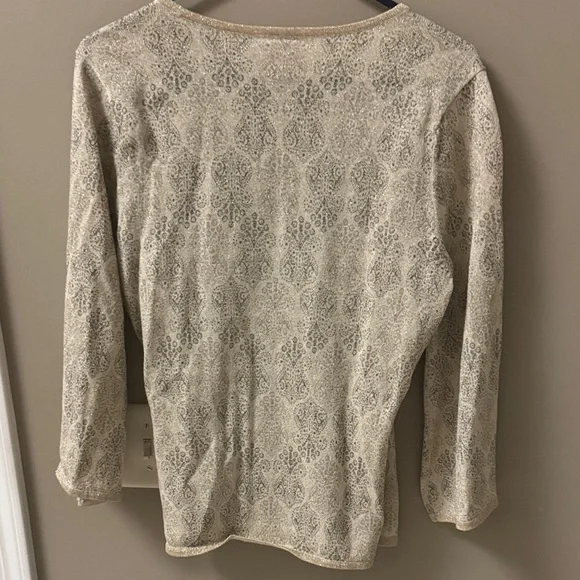 NEXT 90’s vintage shimmering Beige Knit Top - Picture 4 of 7